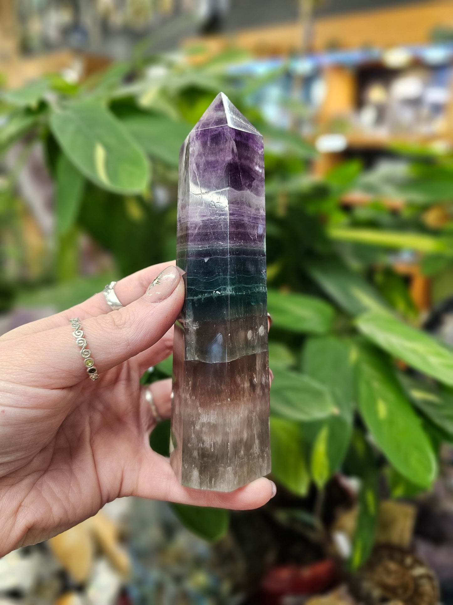 Rainbow Fluorite point #1