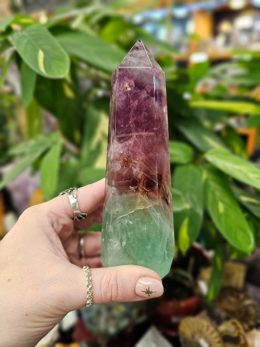 Rainbow Fluorite point #4