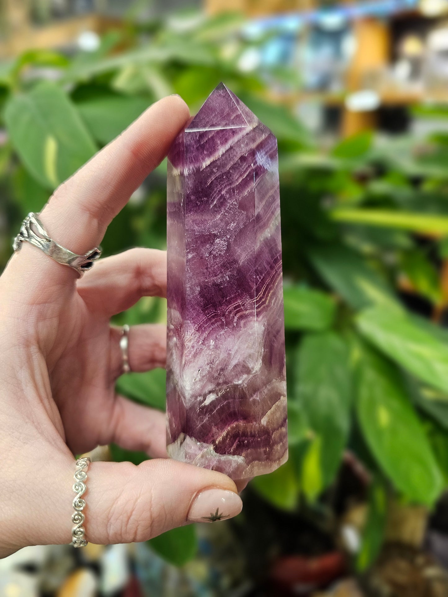 Rainbow Fluorite point #5