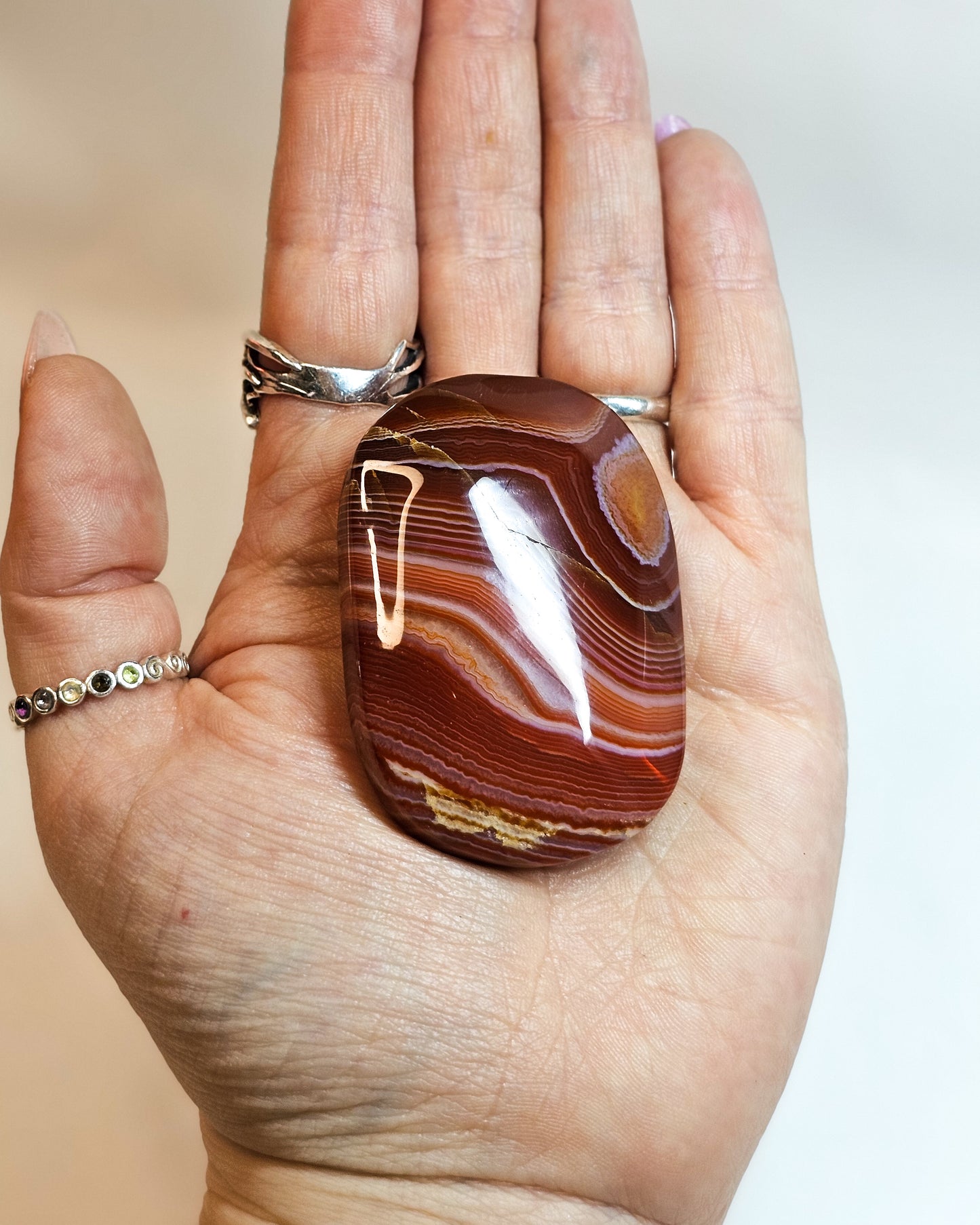 Carnelian palmstone #1