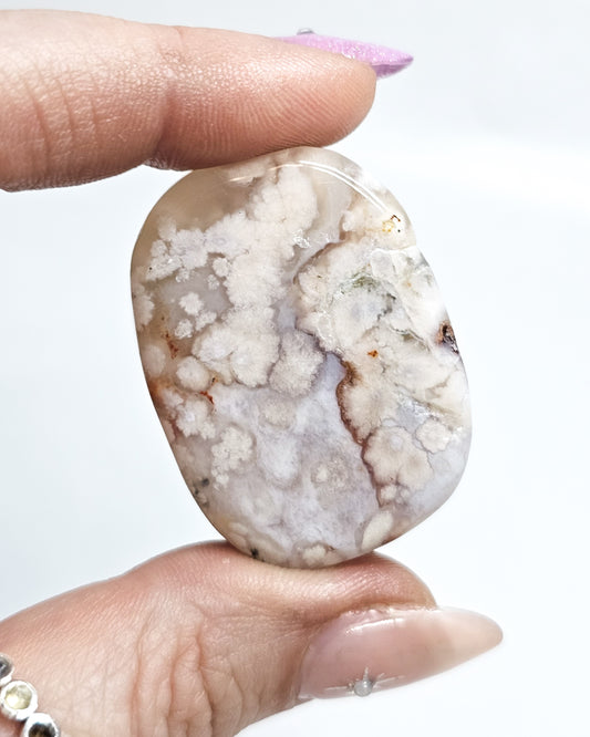 Flower Agate Palmstone #2