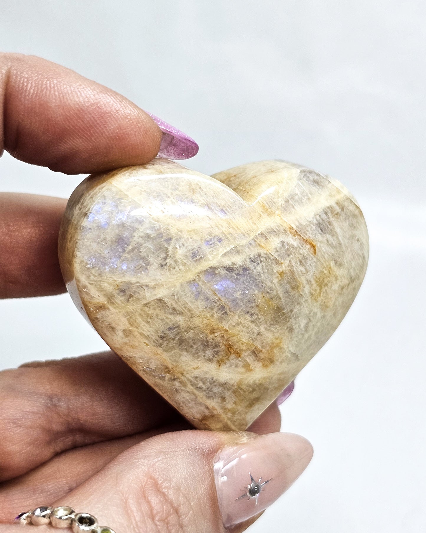 Belomorite Moonstone Heart