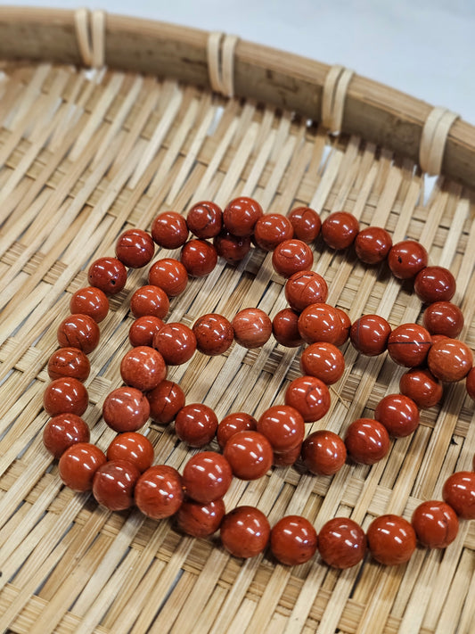 Red Jasper bead bracelet