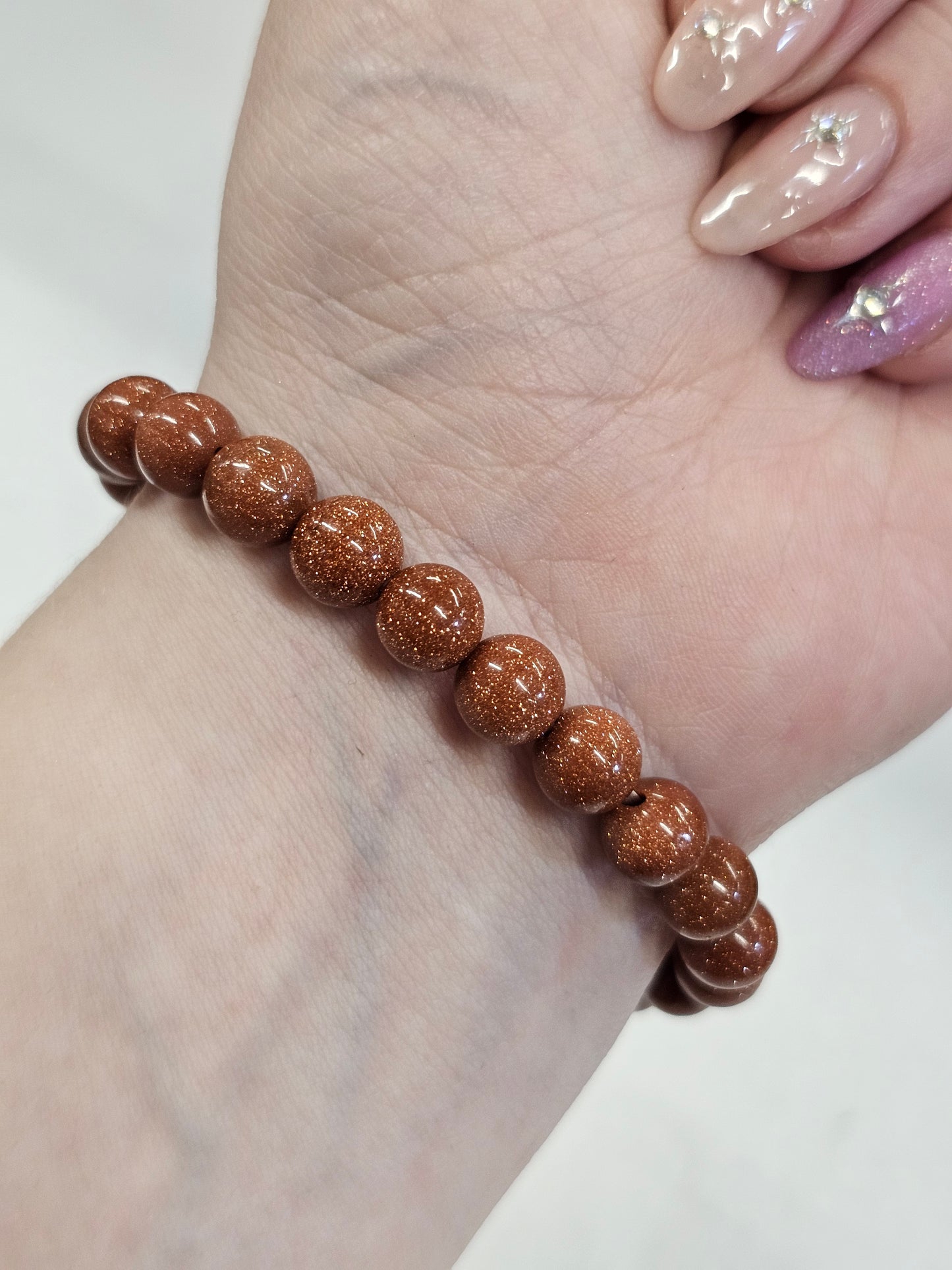 Goldstone Bead Bracelet