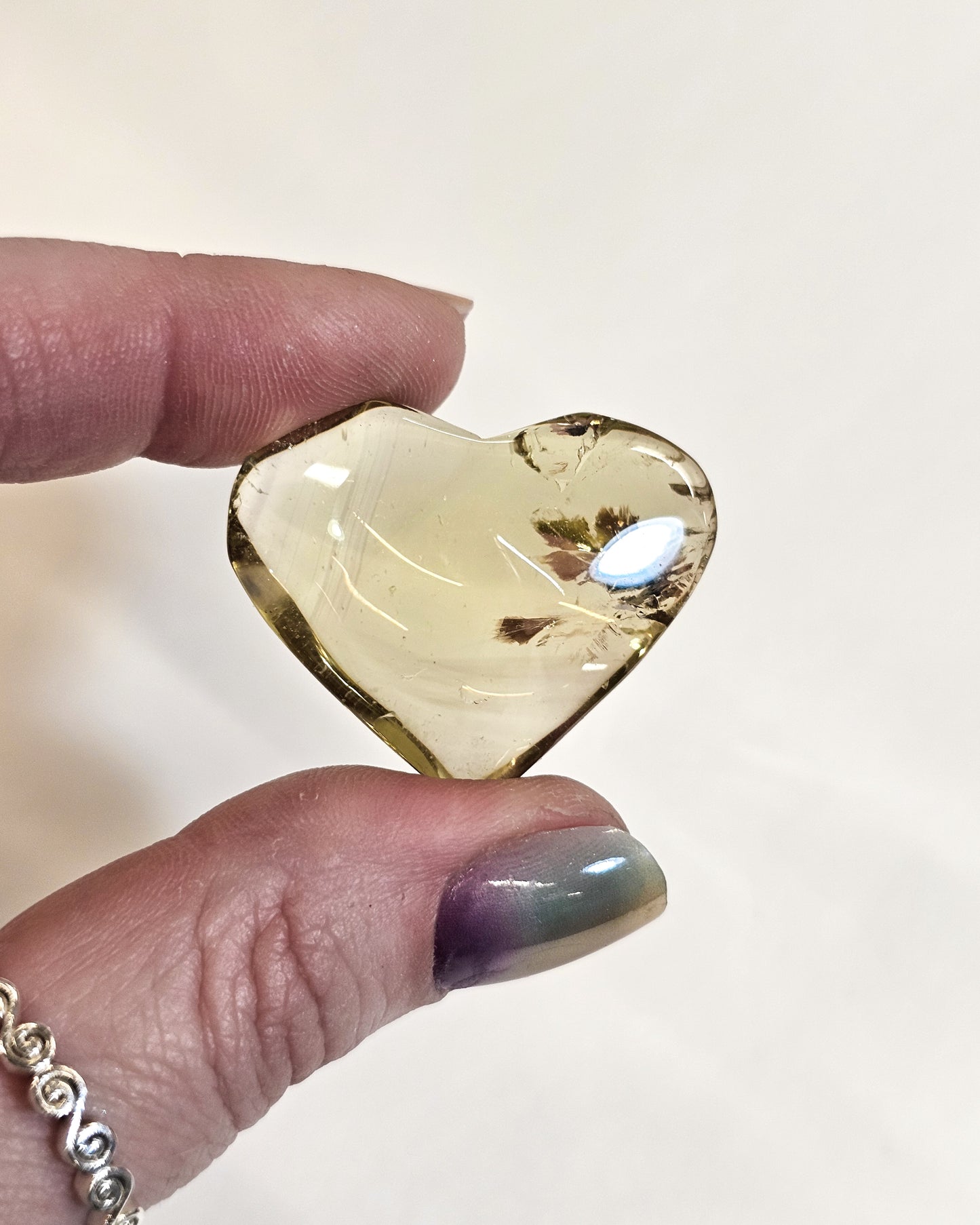 Small Citrine Heart #3