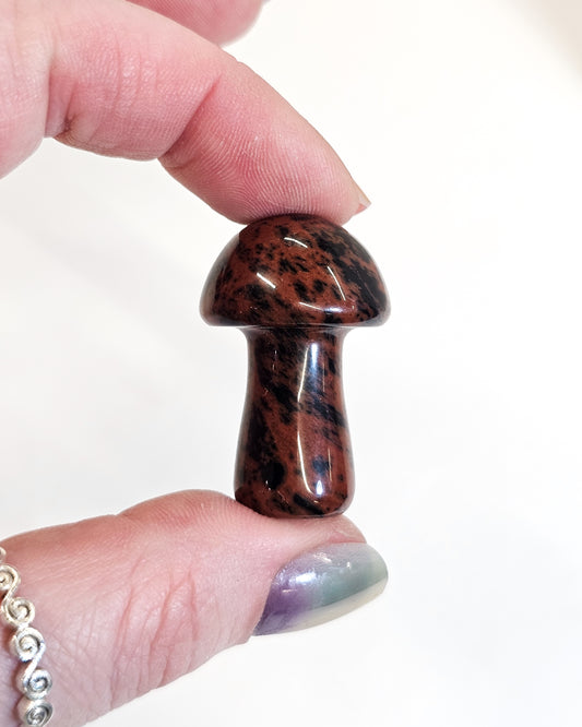 Mahogany Obsidian Mushroom