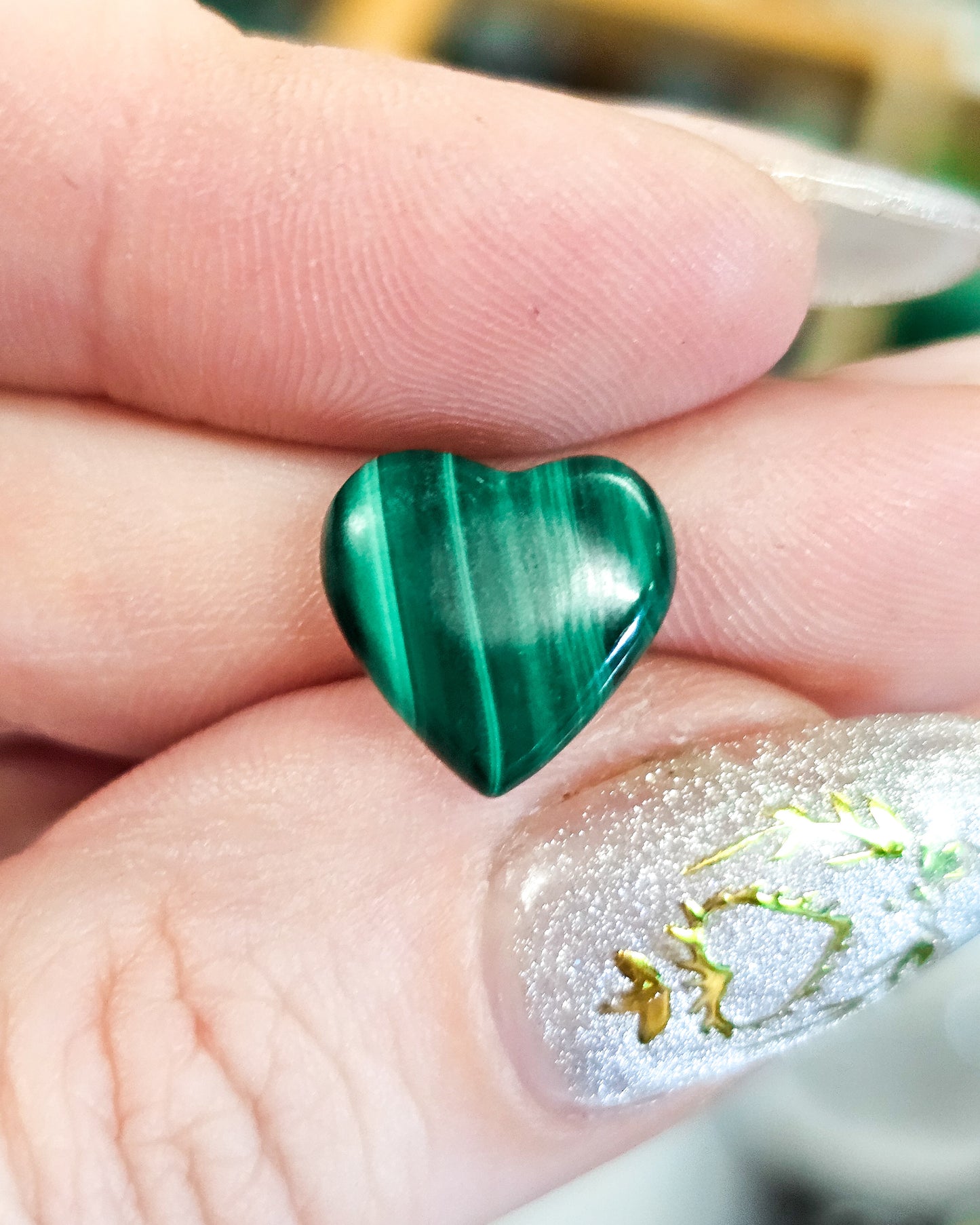 Tiny Malachite Hearts