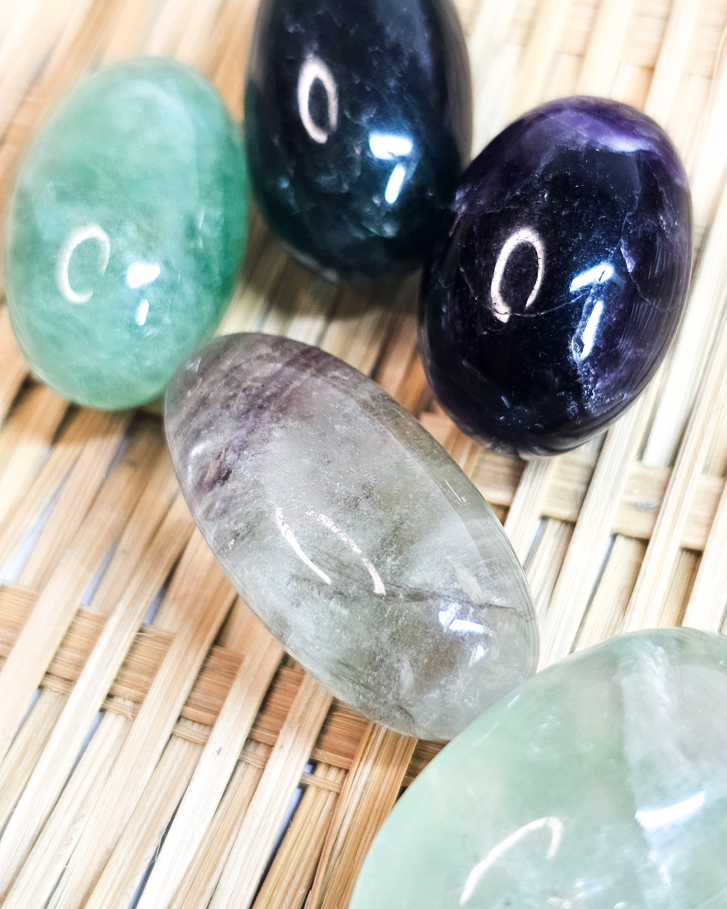 Rainbow Fluorite Tumbles