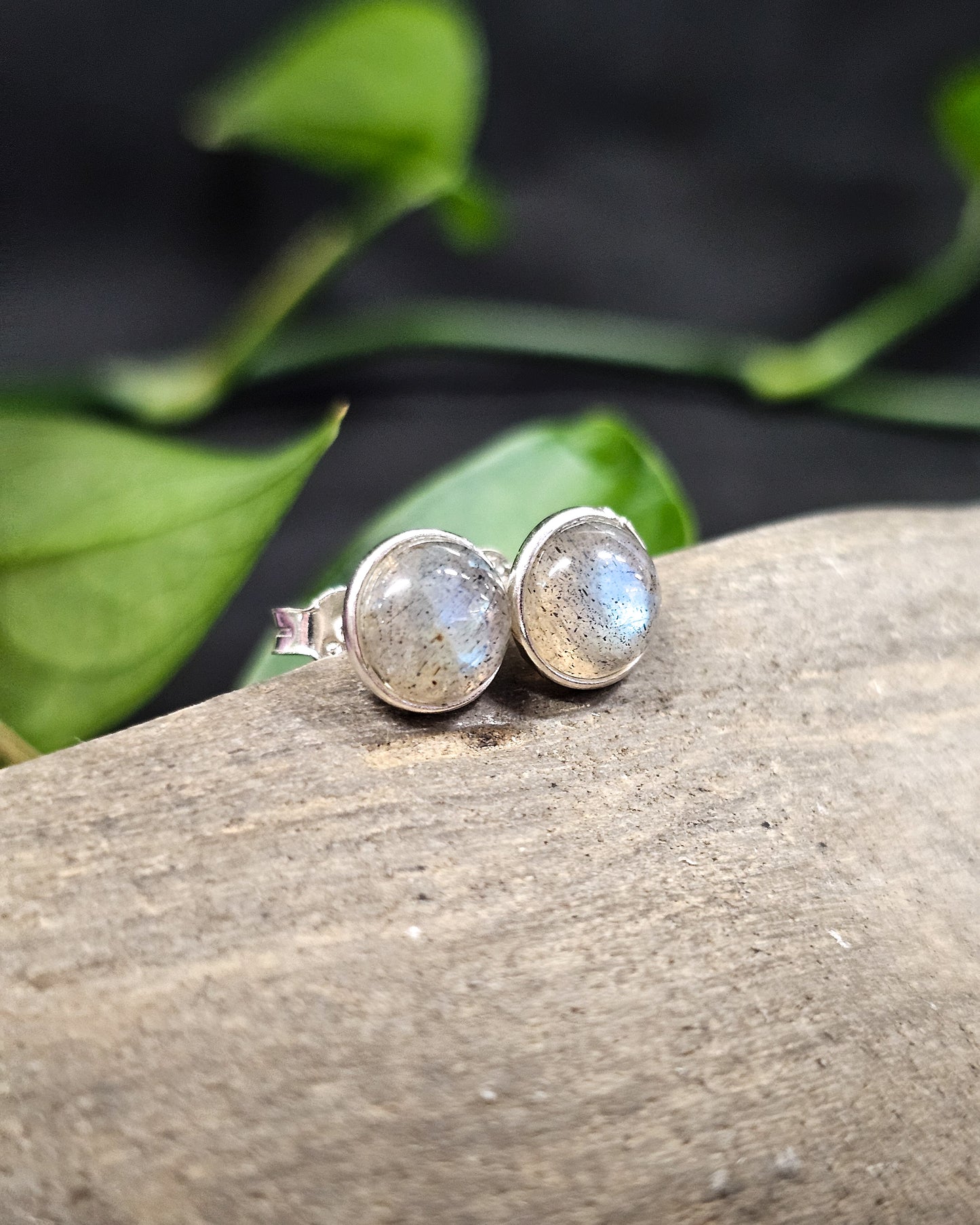 Sterling Silver Labradorite Studs