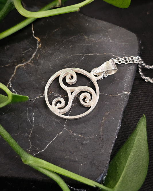 Sterling Silver Triskele Pendant