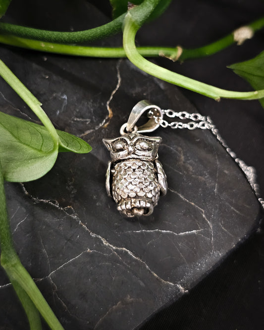 Sterling Silver Owl Pendant