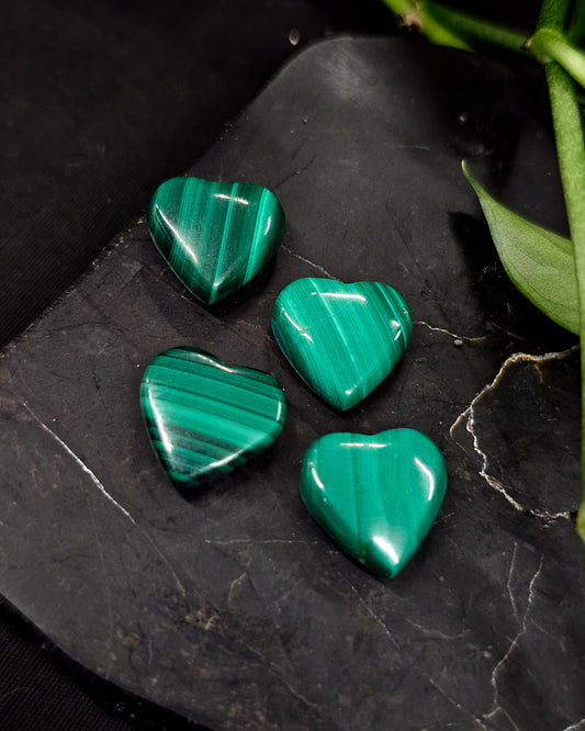 Tiny Malachite Hearts