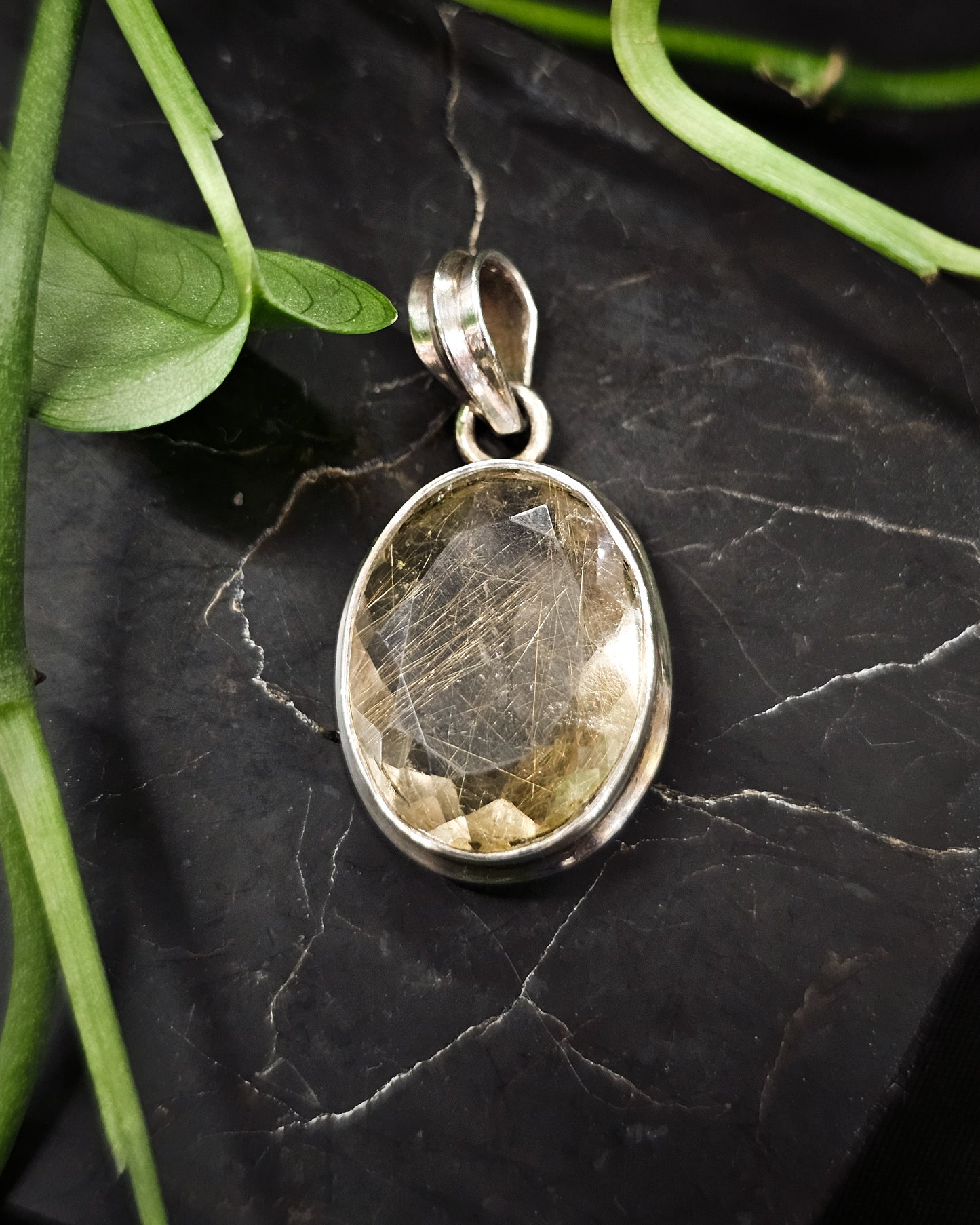 Rutilated Quartz Pendant