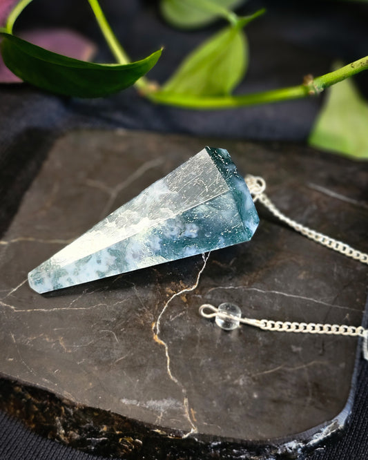 Moss Agate Pendulum