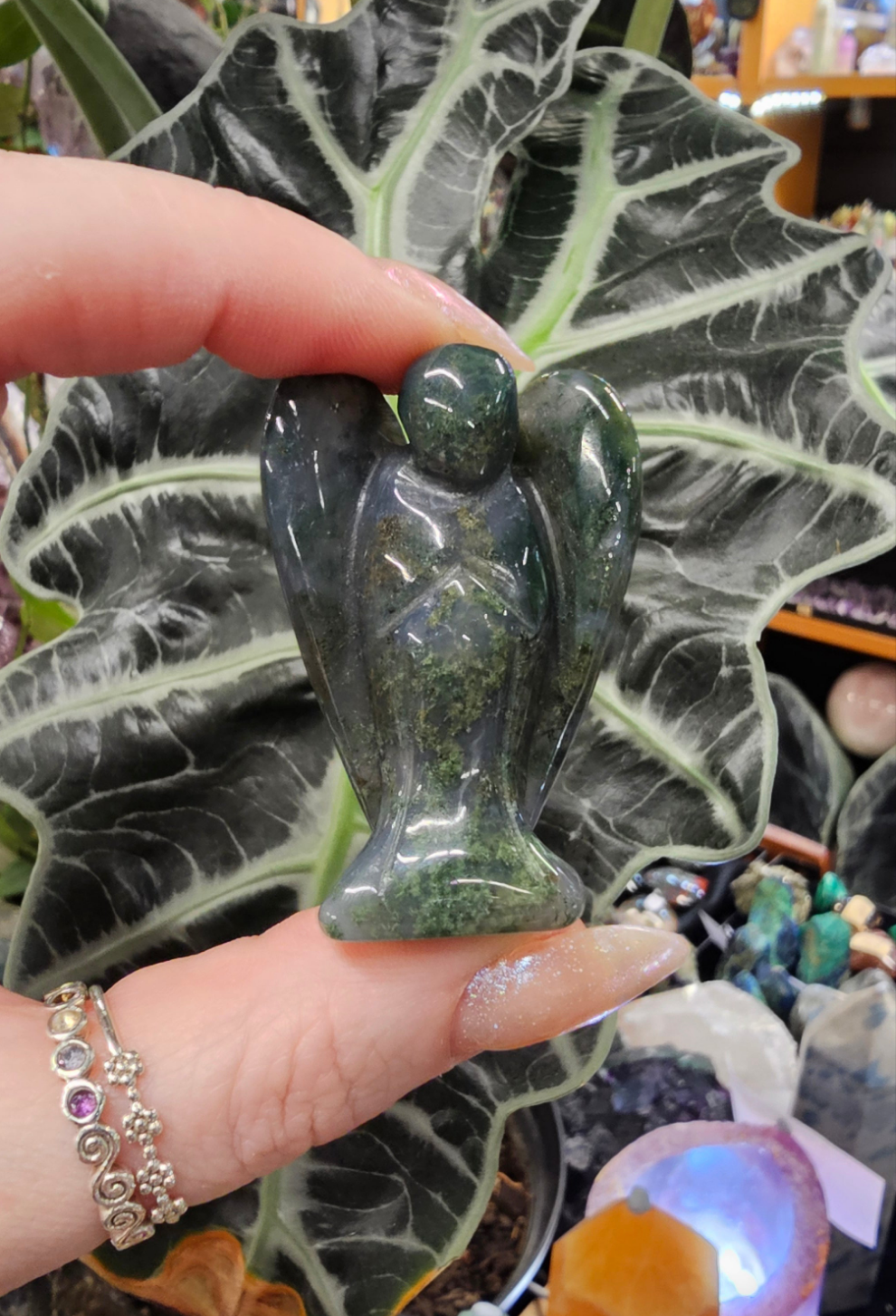 Moss Agate Angel