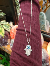 Load image into Gallery viewer, Evil Eye in Hamsa Necklace
