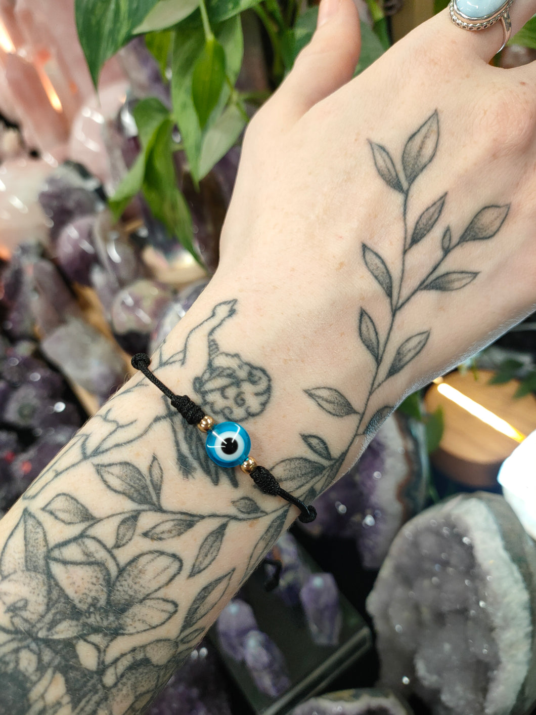 Evil Eye Adjustable Cord Bracelet