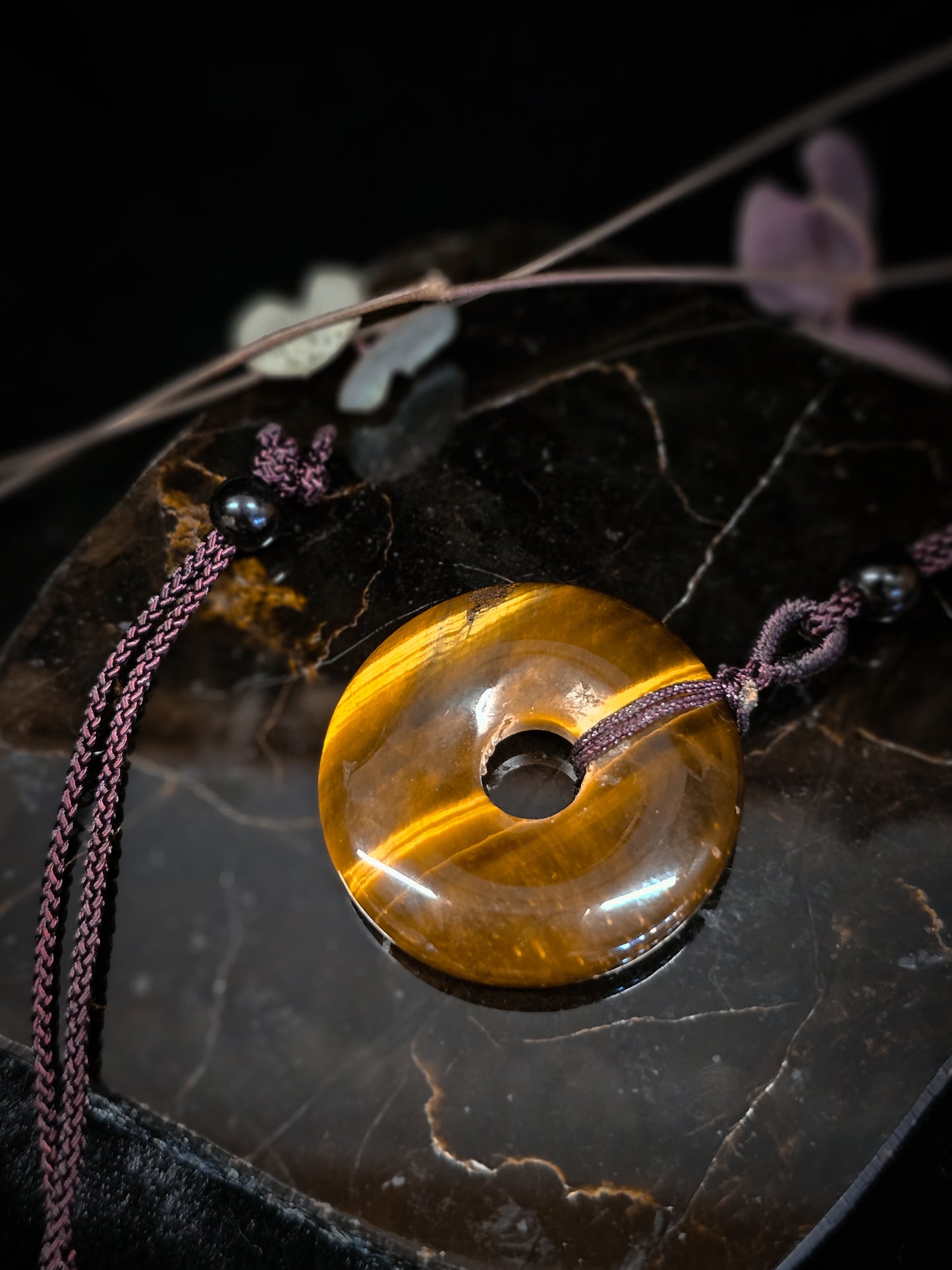 Tiger Eye Pi Stone Necklace