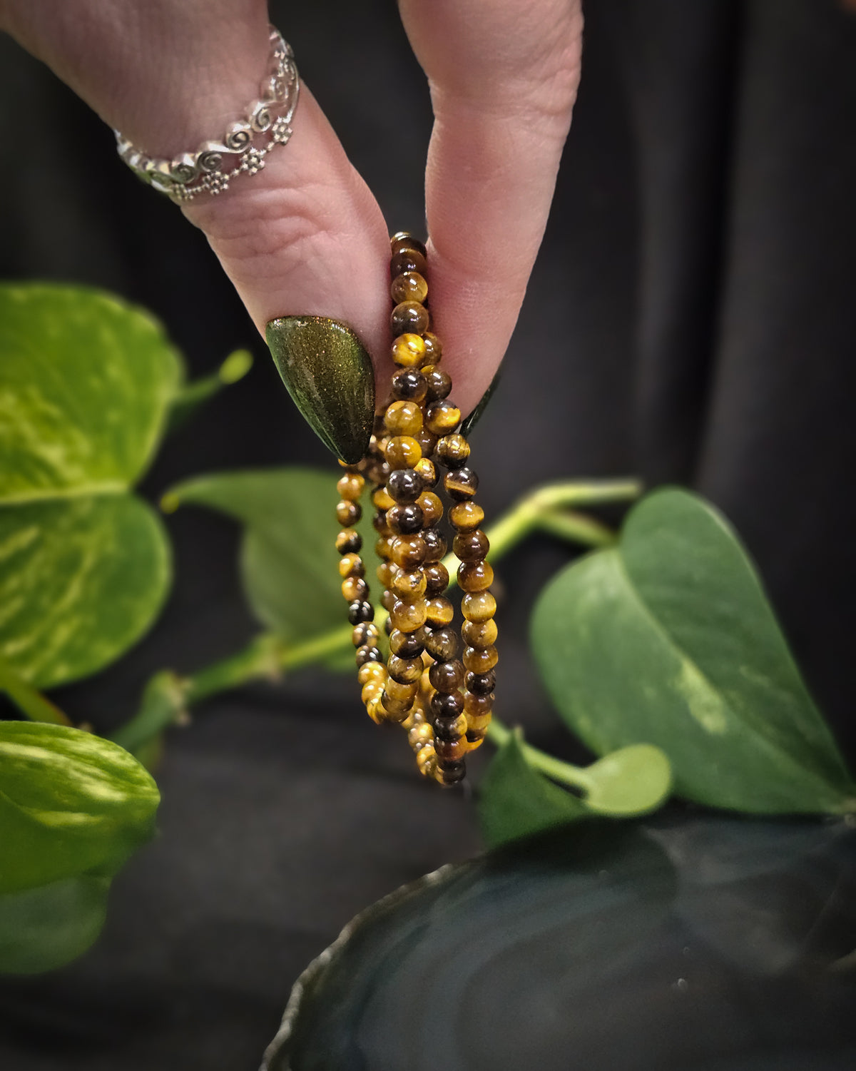 4mm Tiger Eye Bead Bracelet