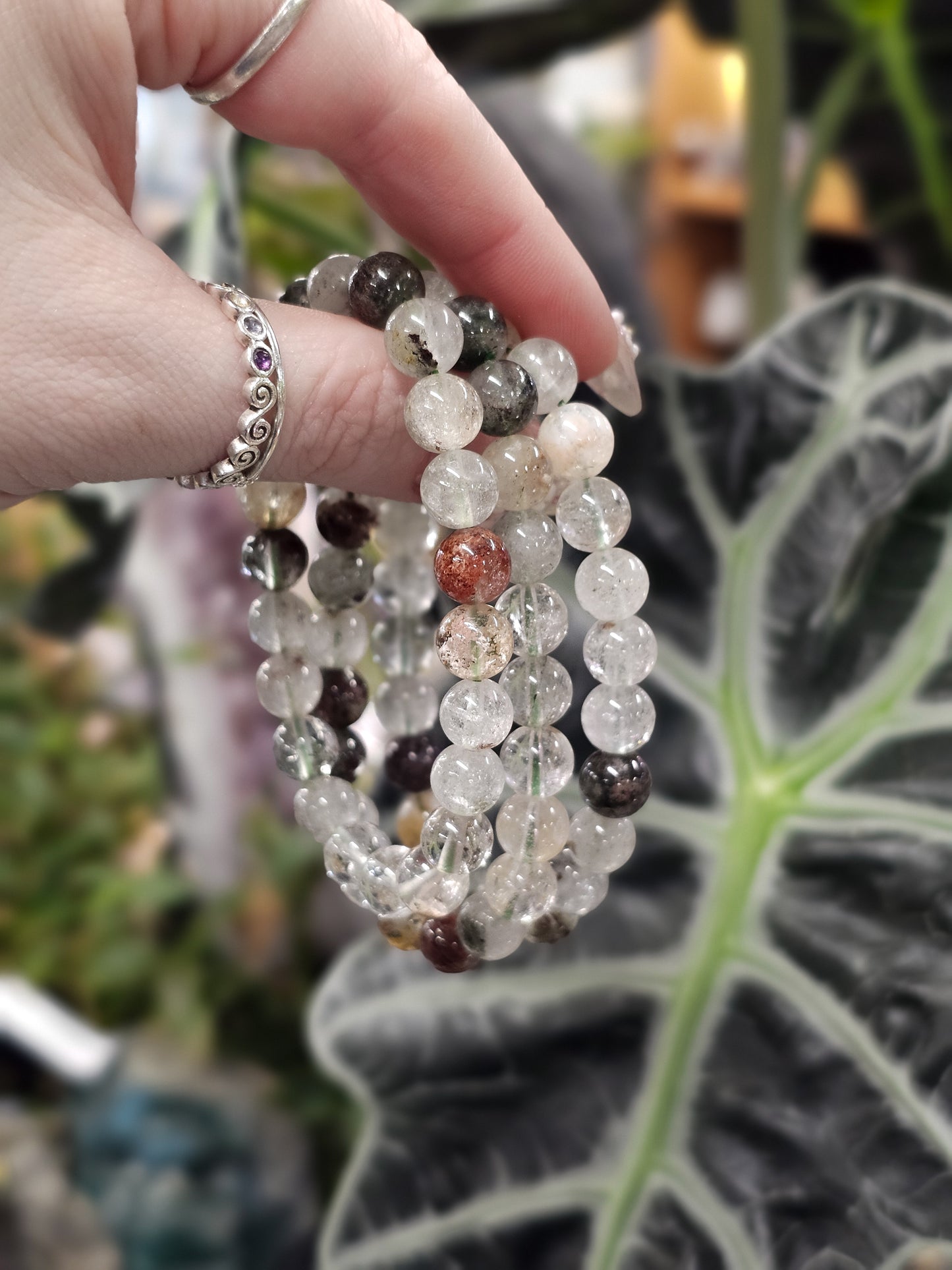 8mm Garden Quartz Bead Bracelet