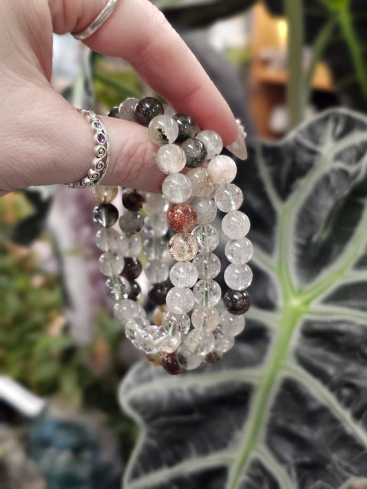 8mm Garden Quartz Bead Bracelet