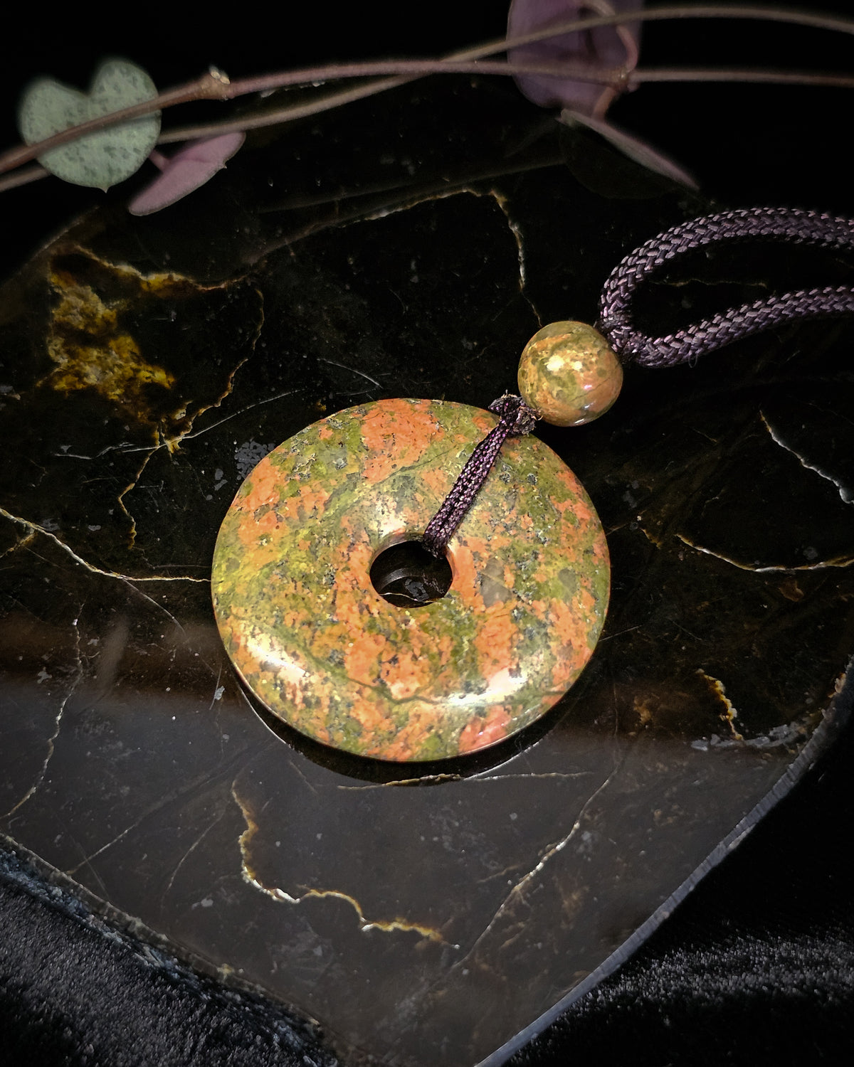 Unakite Pi Stone Necklace