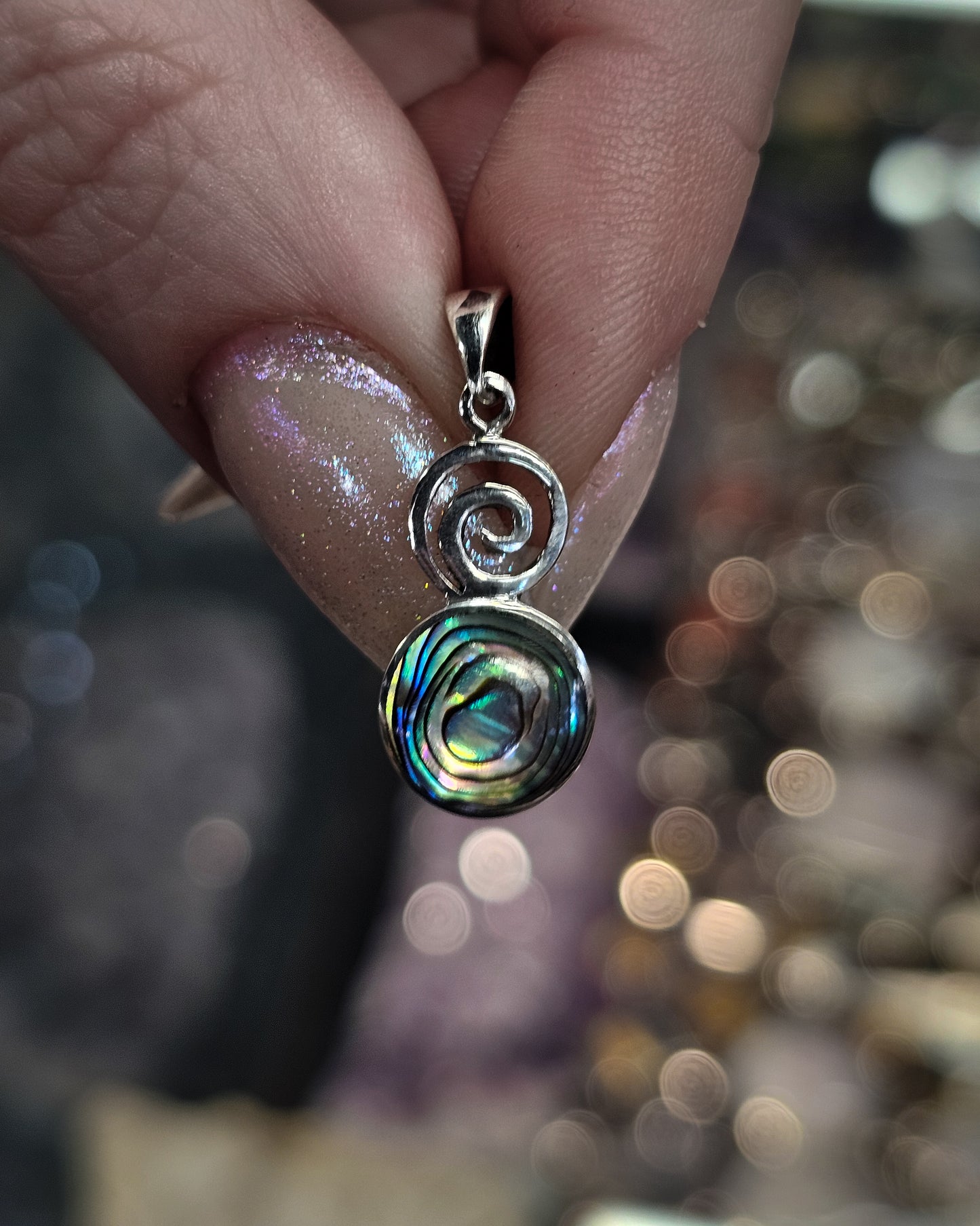 Paua & Koru Pendant