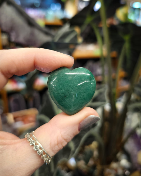 Small Green Aventurine Heart