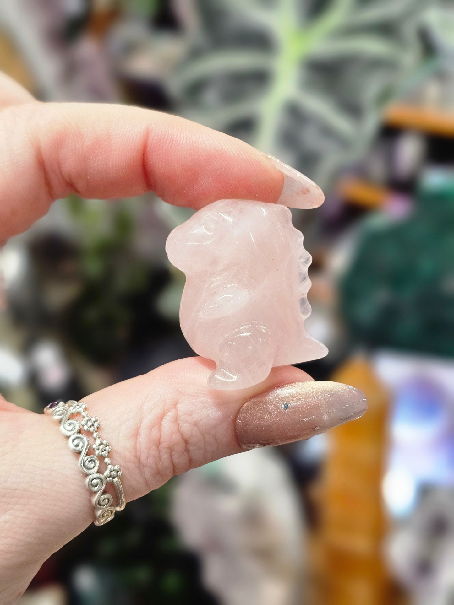 Rose Quartz Dinosaur