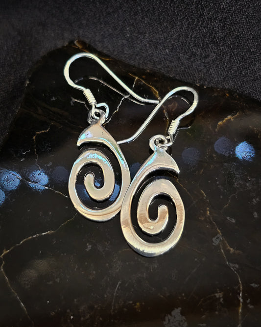 Sterling Silver Spiral Earrings