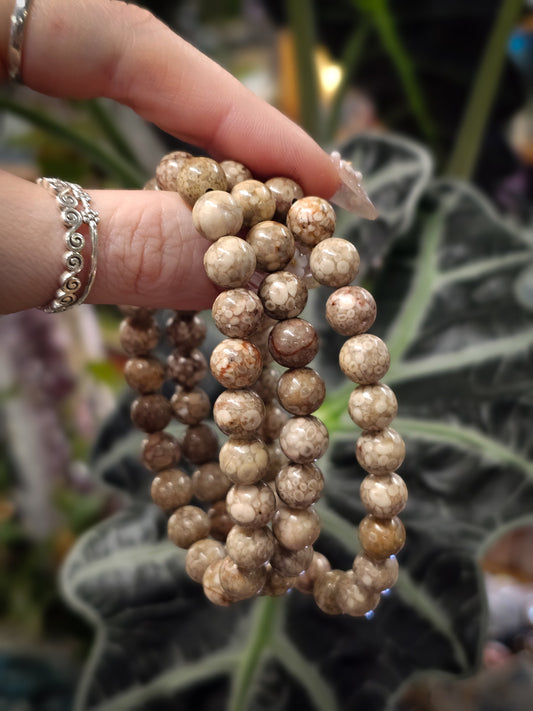 8mm Maifan Stone Bead Bracelet