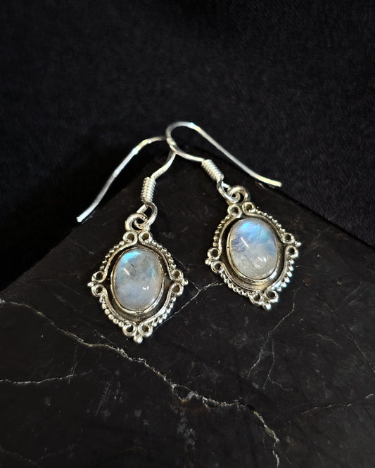 Rainbow Moonstone Earrings