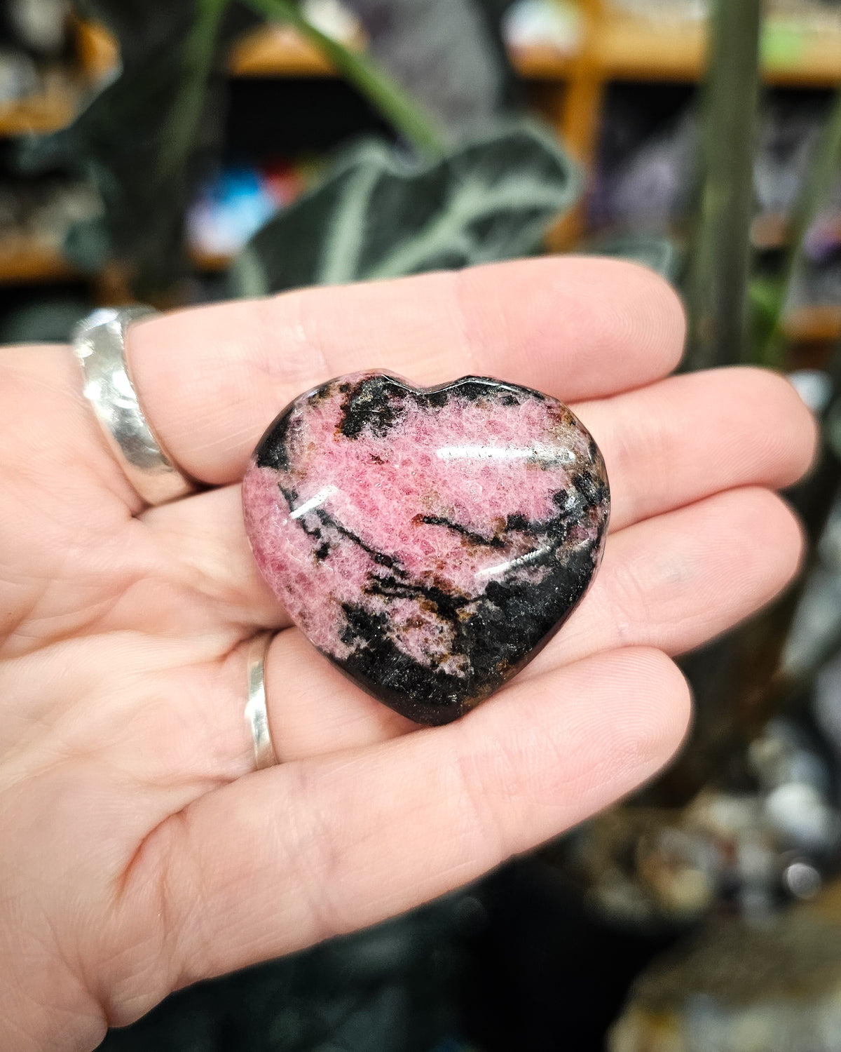 Small Rhodonite Heart