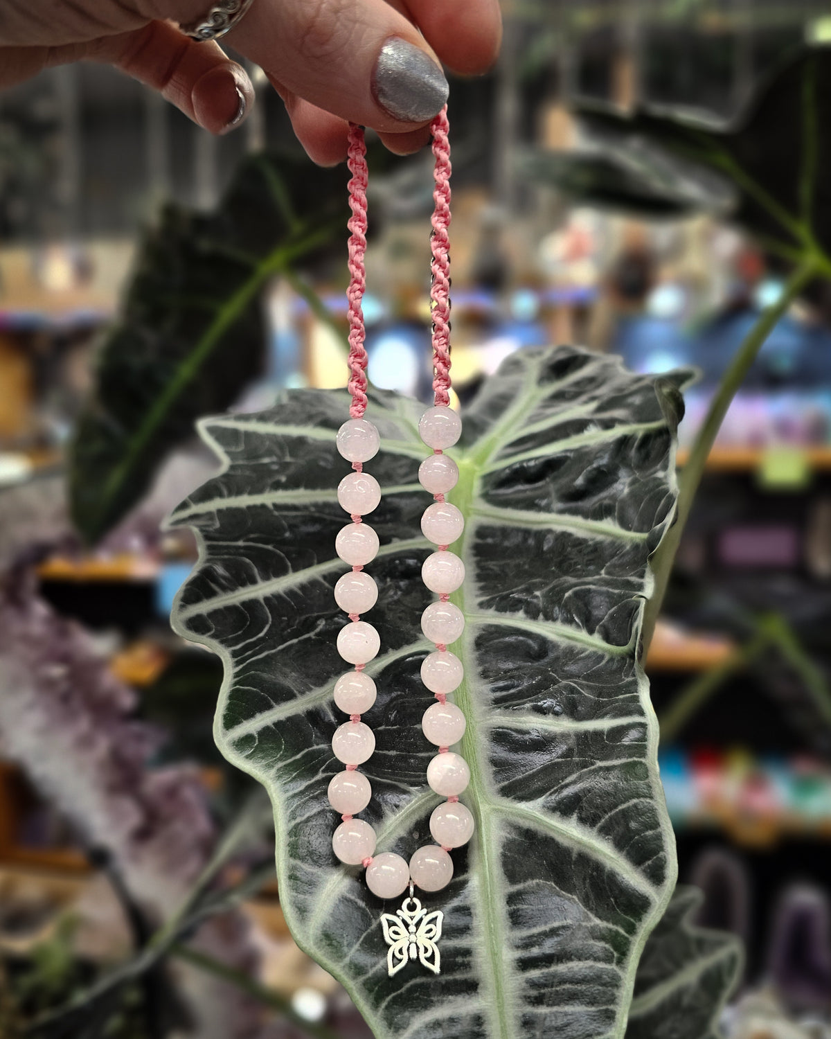 Rose Quartz Macramé Choker