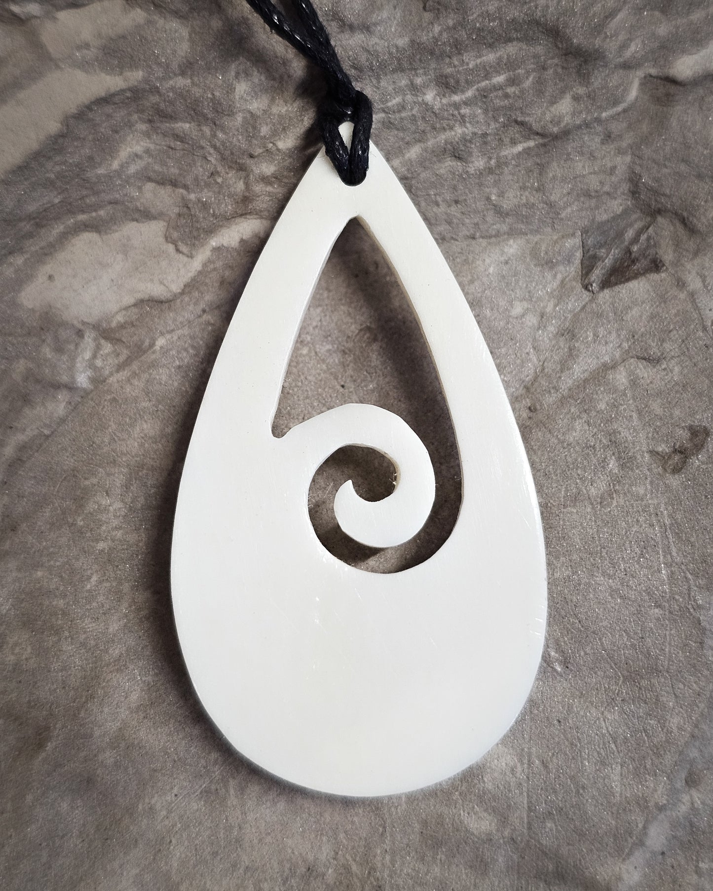 Roimata Koru Bone Carving