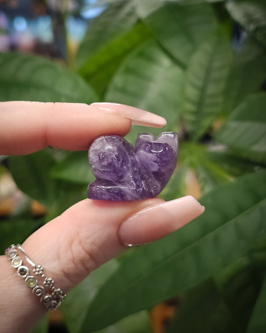 Amethyst Snail Carving