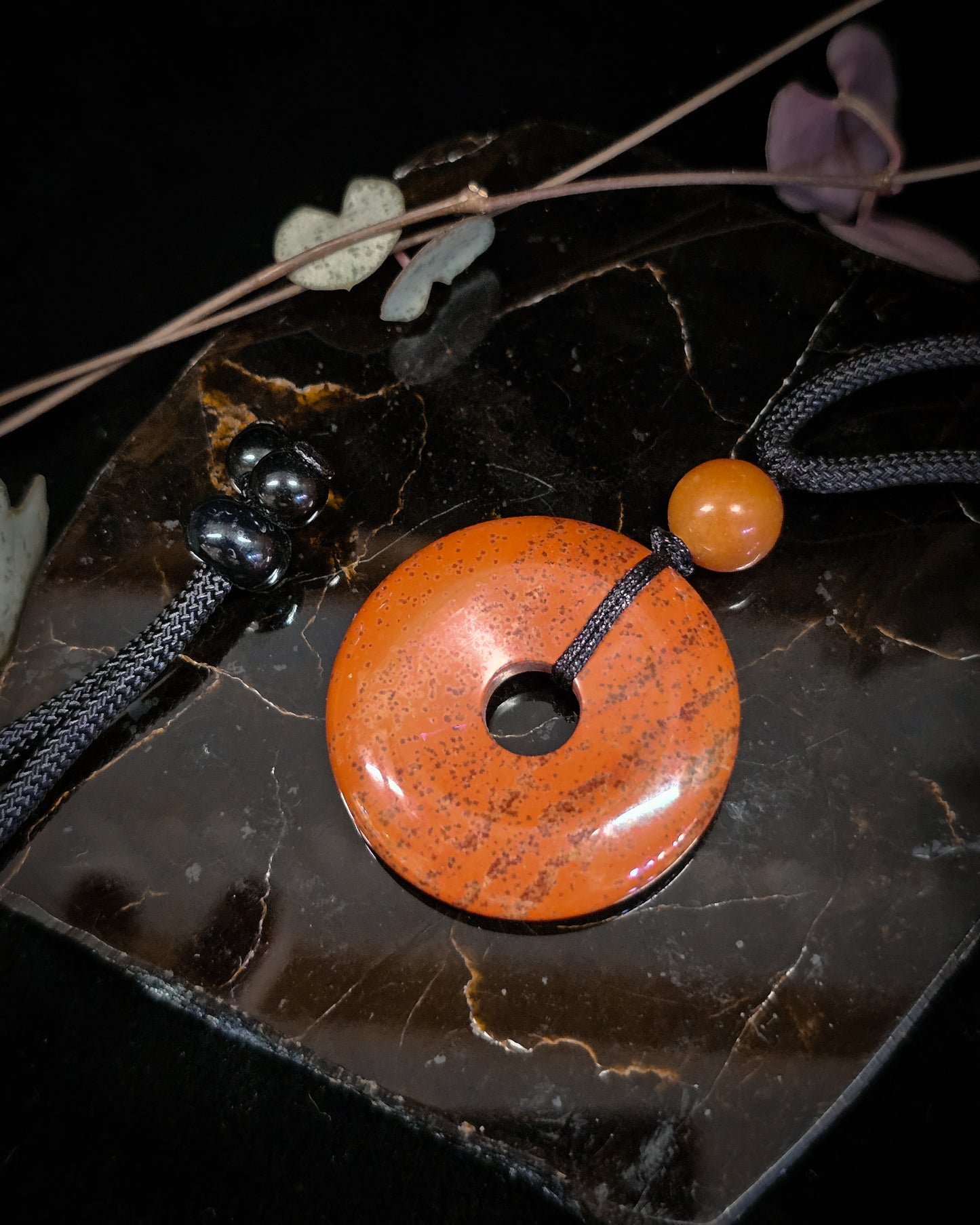 Red Jasper Pi Stone Necklace