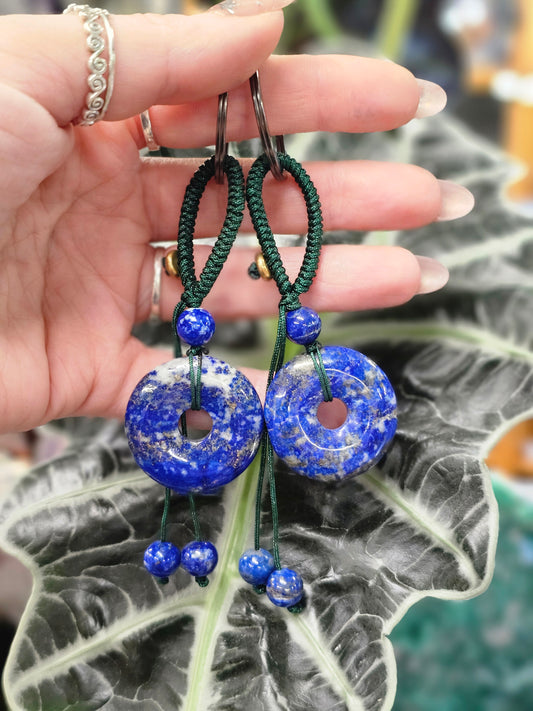Lapis Lazuli Pi Stone Keyring
