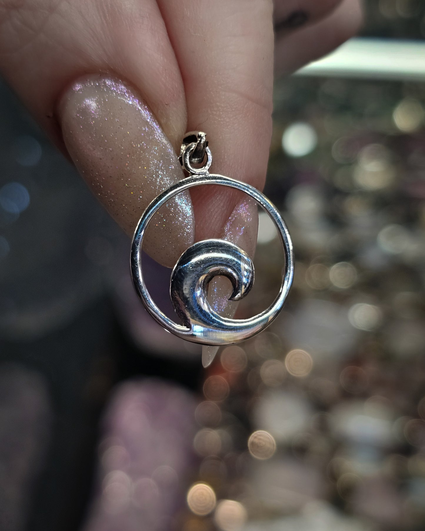 Large Wave/Koru Pendant