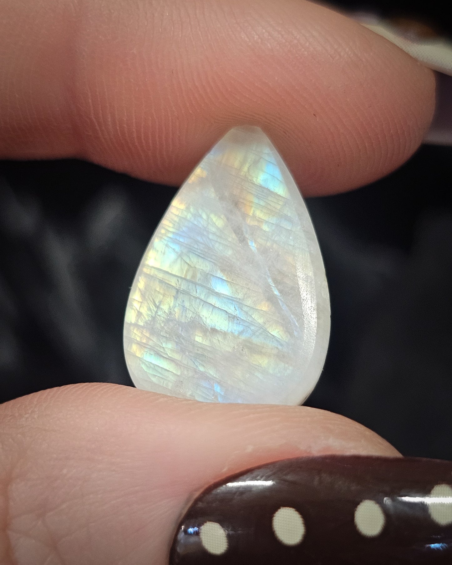 Rainbow Moonstone Cabochon 2.60g