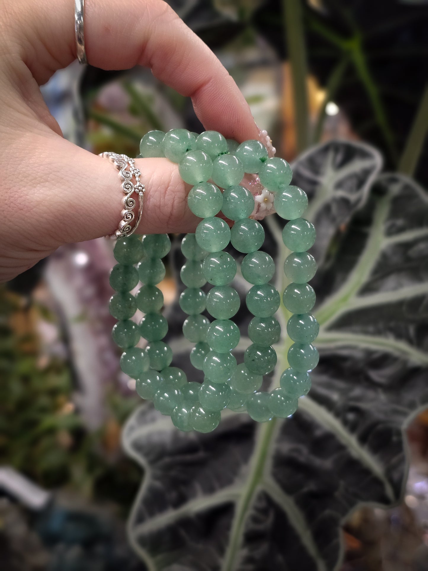 8mm Green Aventurine Bead Bracelet