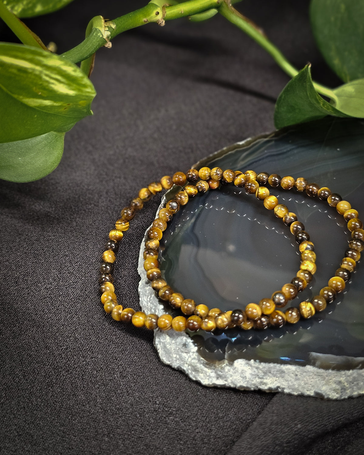 4mm Tiger Eye Bead Bracelet