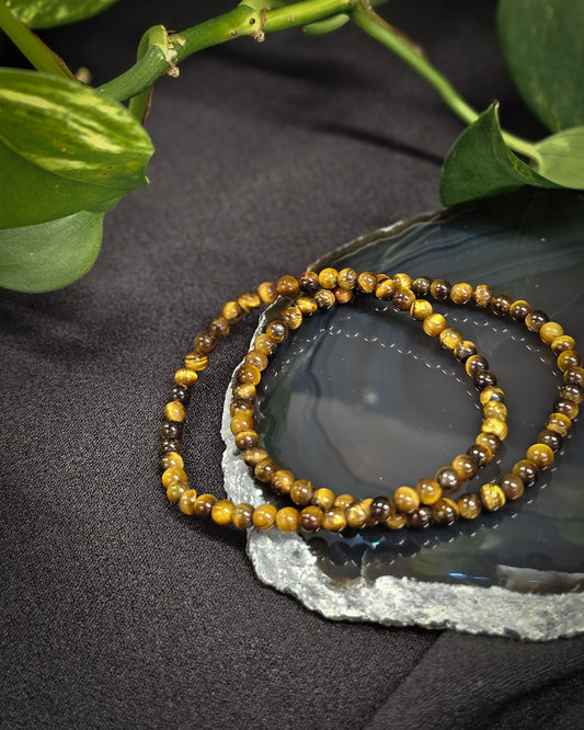 4mm Tiger Eye Bead Bracelet
