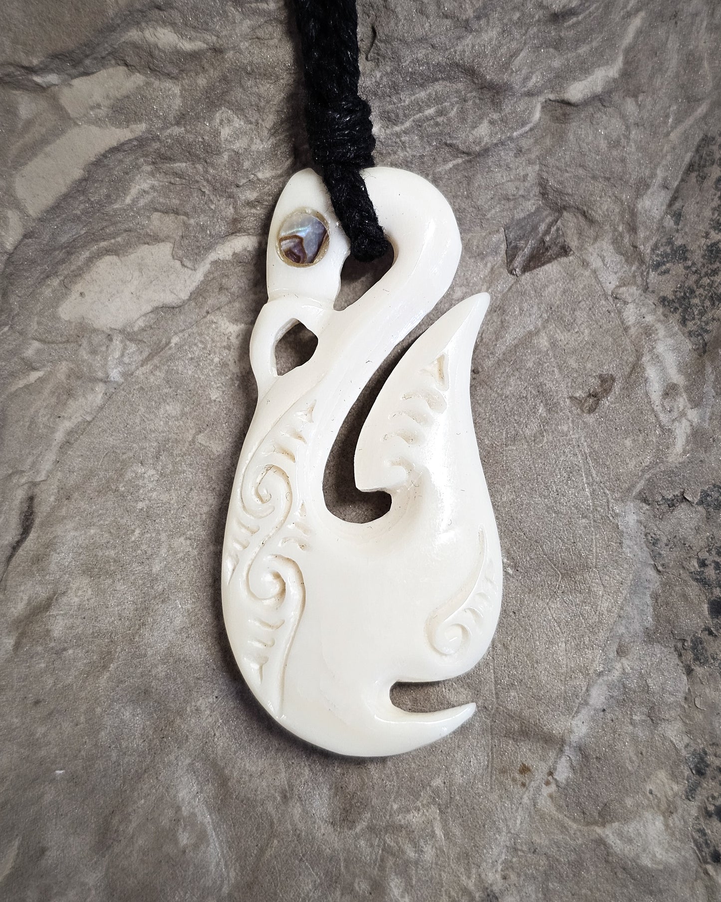 Manaia Matau Bone Carving