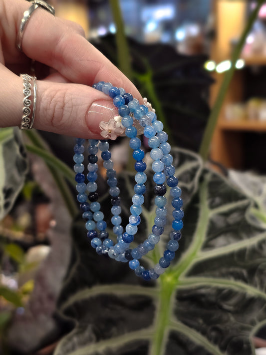4mm Blue Aventurine Bead Bracelet