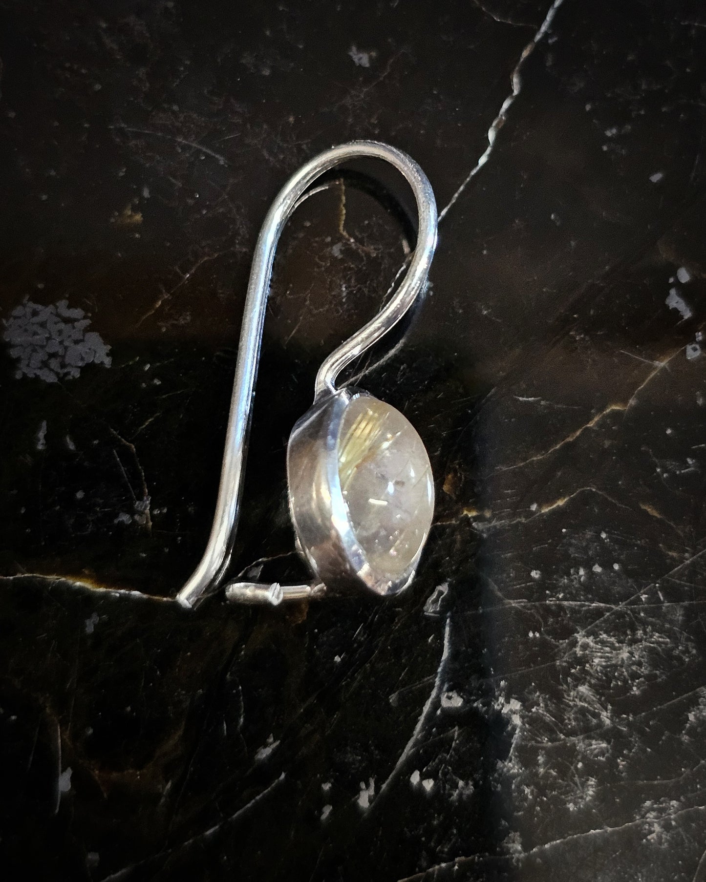 Sterling Silver Rutilated Quartz Earrings