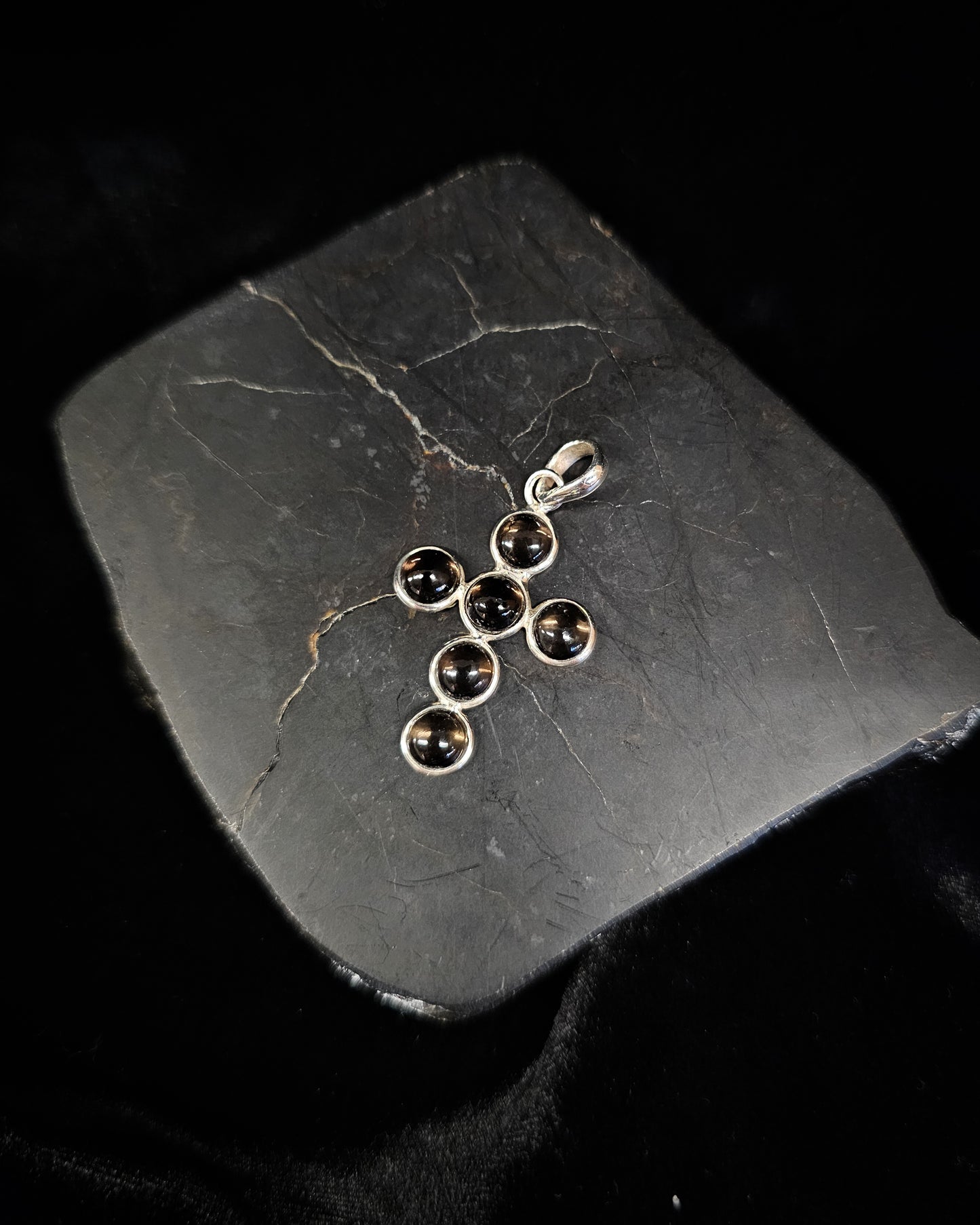 Smoky Quartz Cross Pendant