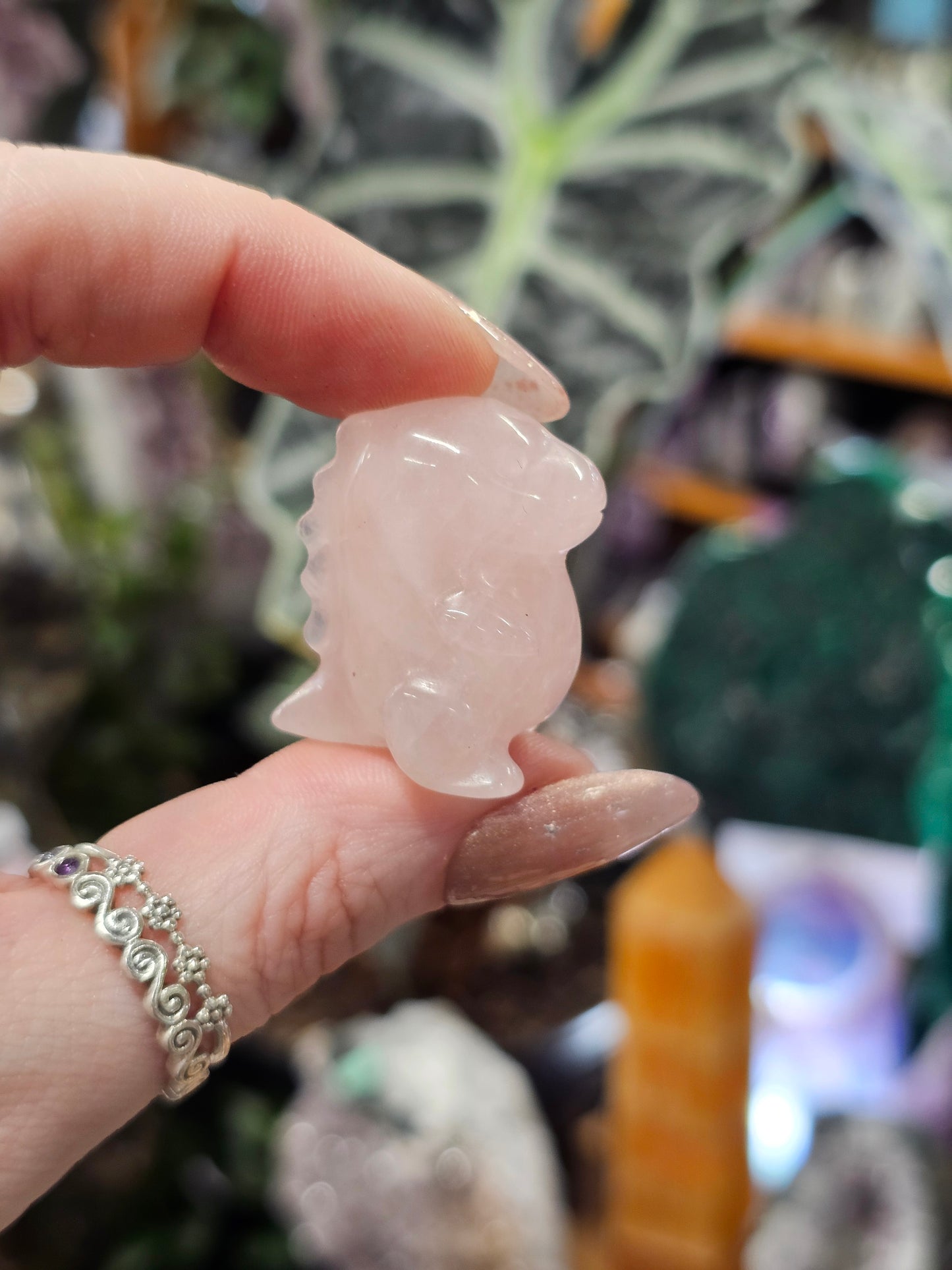 Rose Quartz Dinosaur