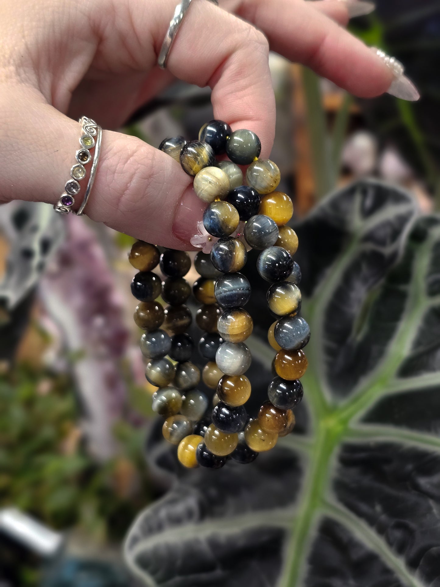 8mm Bicolour Tiger’s Eye Bead Bracelet