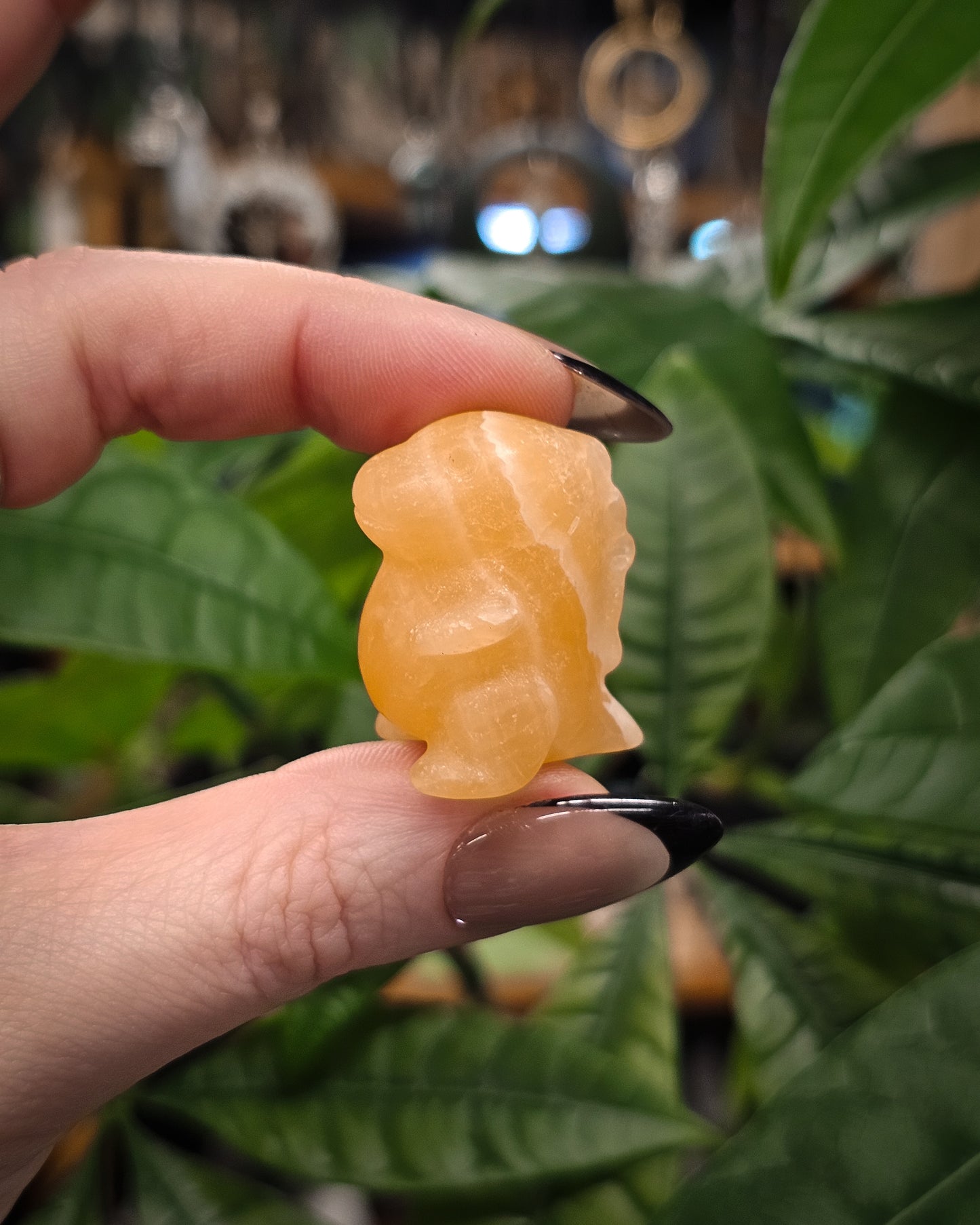 Orange Calcite Dinosaur